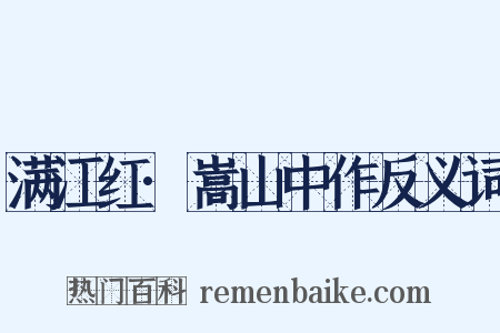 满江红·嵩山中作反义词是什么意思的图片